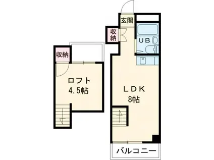 パティオ M(1LDK/4階)の間取り写真