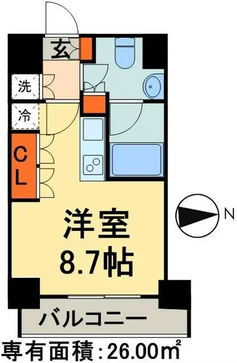 パークアクシス蔵前 2階階 間取り