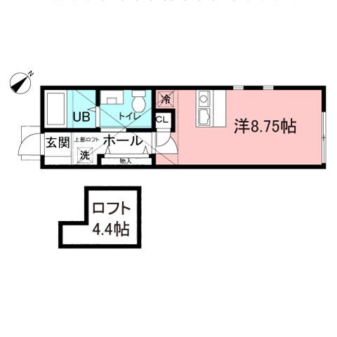 プレステージ町田(ワンルーム/2階)の間取り写真