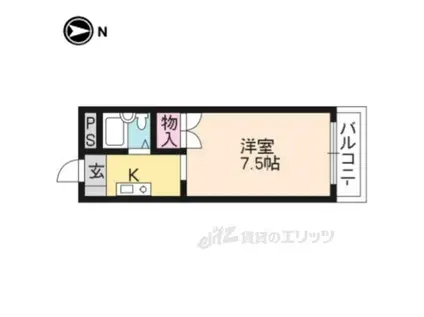 メゾンジョアPART1(1K/3階)の間取り写真