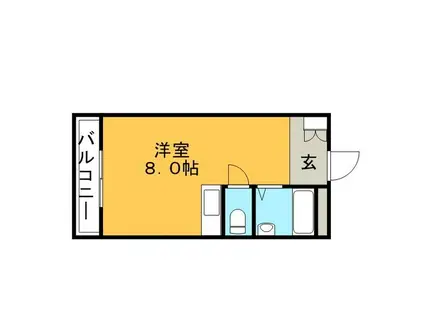 井ノ口ビル(ワンルーム/2階)の間取り写真