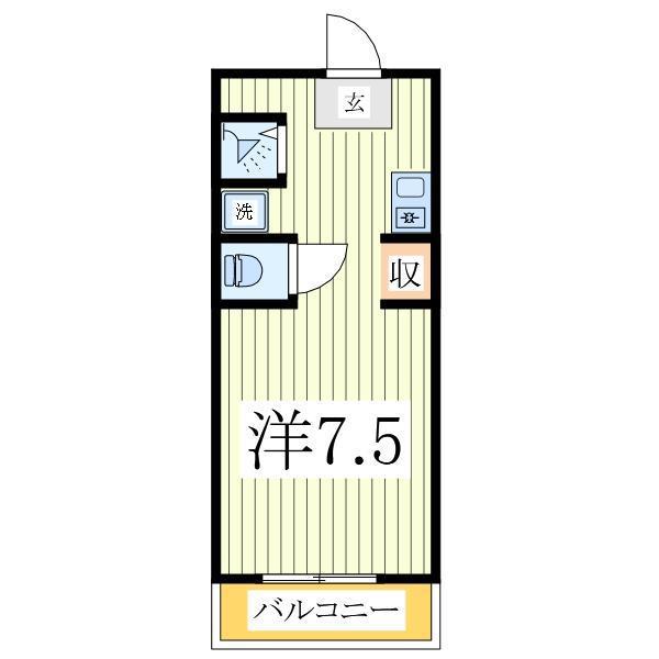 REZET柏(ワンルーム/2階)の間取り写真
