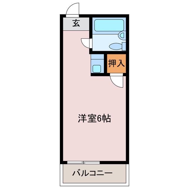 パステルクボ16(ワンルーム/4階)の間取り写真