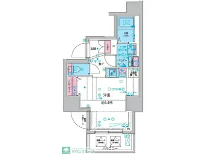 GENOVIA本所吾妻橋III(ワンルーム/12階)の間取り写真