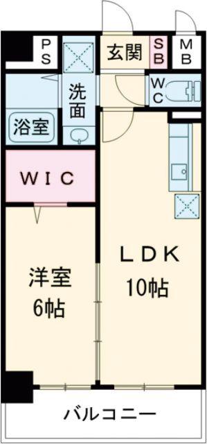 ラフィーネ(1LDK/7階)の間取り写真