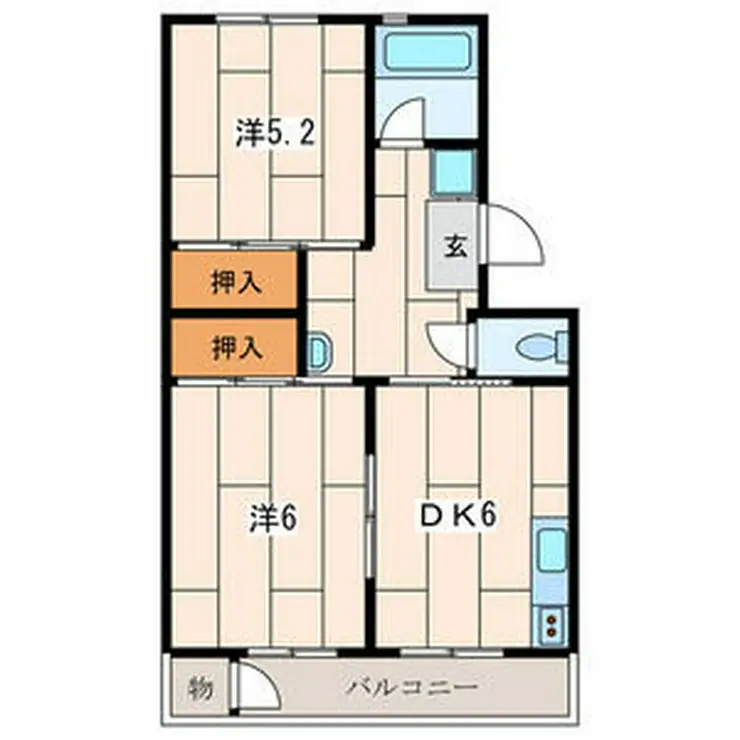 栄昇ハイツ 2階階 間取り