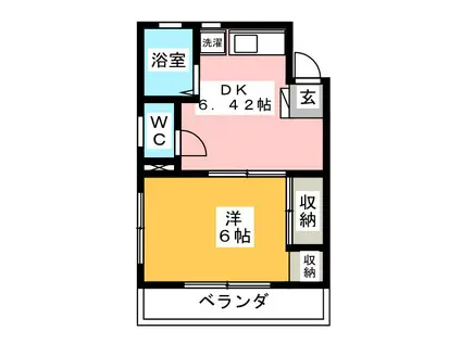 土田ビル(1DK/4階)の間取り写真