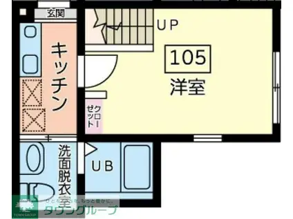 LEAFIA(1K/1階)の間取り写真