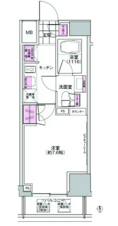 プレジリア東日本橋 14階階 間取り