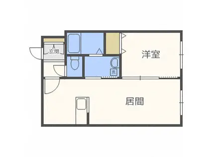 ノースポイント元町(1LDK/2階)の間取り写真