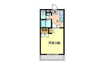 ギャラック沖洲(1K/2階)の間取り写真