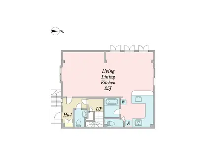 吹井ビル(1LDK/2階)の間取り写真