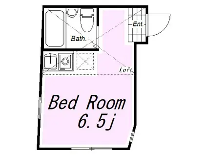 ユナイト黄金町ロザンナの杜(ワンルーム/1階)の間取り写真