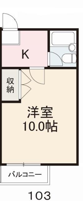ホンダハイツ(1K/1階)の間取り写真