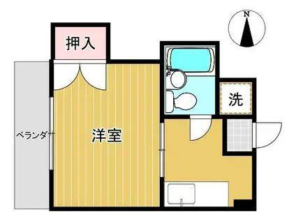 アルファコート長浜(1K/1階)の間取り写真