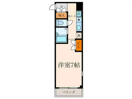 ベルシーズ(1K/5階)の間取り写真