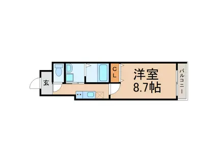 フジパレス西宮戎I番館(1K/2階)の間取り写真