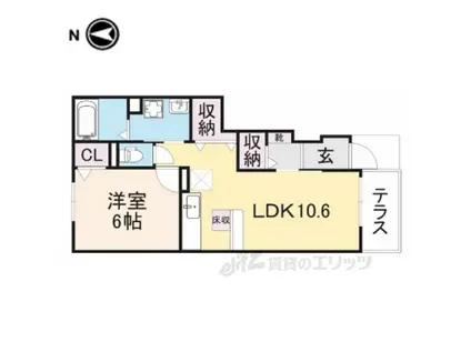 フォーシーズン栄(1LDK/1階)の間取り写真