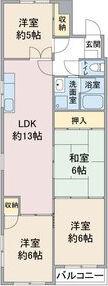 エクセル竹越(4LDK/2階)の間取り写真