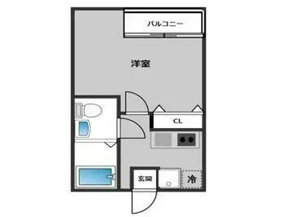 DEN黄金町(1K/3階)の間取り写真