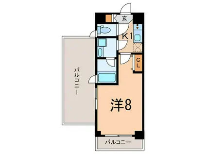 コンシェリア三田 (1K/13階)の間取り写真