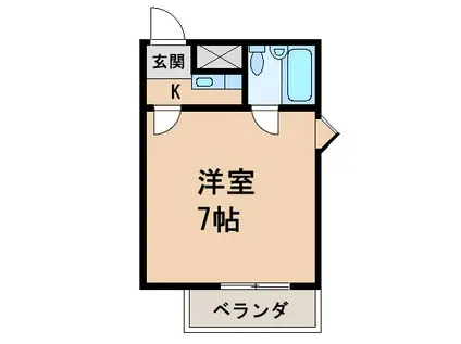グランメール畑屋敷(1K/7階)の間取り写真