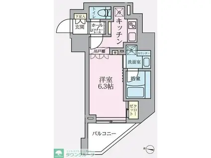 ARKMARK中野(1K/3階)の間取り写真