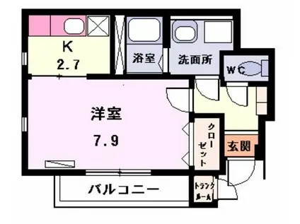 グラースメゾン(1K/1階)の間取り写真