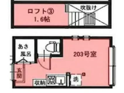 アーバンプレイス阿佐ヶ谷III(ワンルーム/1階)の間取り写真
