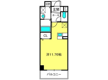 アバンツァート(1K/4階)の間取り写真