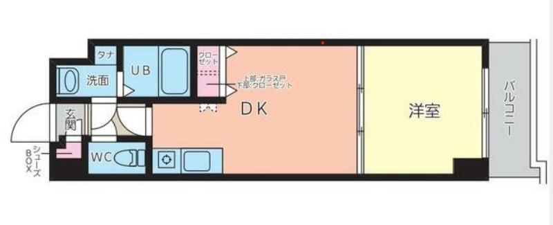 リッツ霧ヶ丘(1DK/4階)の間取り写真