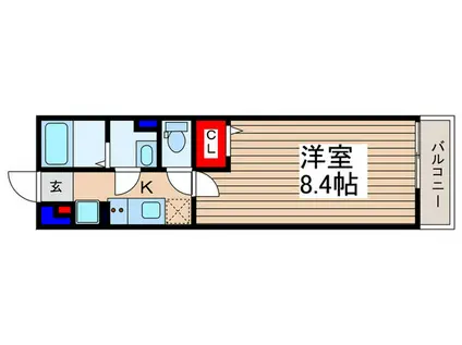 リブリ・上福岡II(1K/2階)の間取り写真