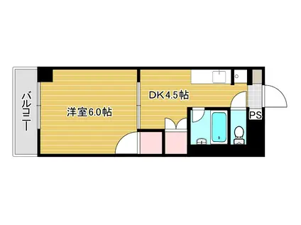 シティライフ出汐(1DK/7階)の間取り写真