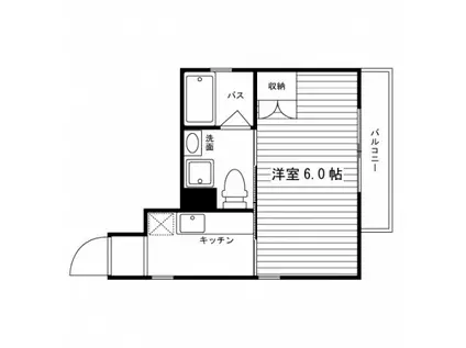 ドーリア二条城北(1K/3階)の間取り写真