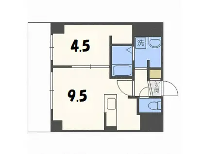 ラヴェーラ大通公園(1LDK/9階)の間取り写真