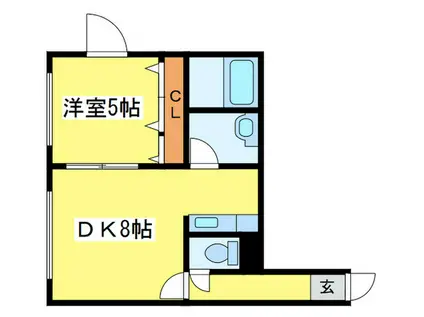 ステージノア北円山(1DK/4階)の間取り写真