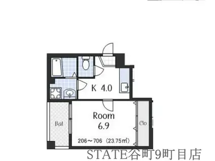 ALTO-MONTANA MORINOMIYA(1K/6階)の間取り写真