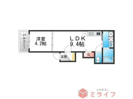 LE GRAND LOTUS(1LDK/3階)の間取り写真