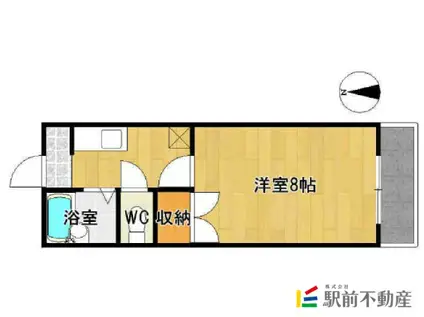 リファレンス佐賀大前(1K/2階)の間取り写真