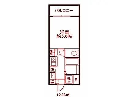 ドミール大倉山(1K/3階)の間取り写真