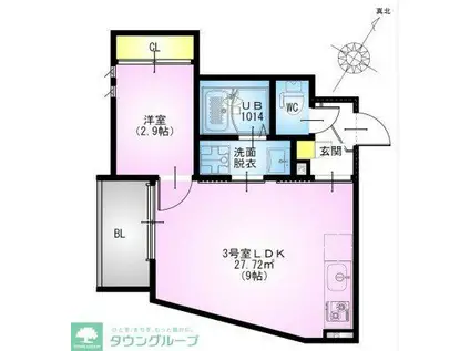 REGALEST 柏泉町(1LDK/2階)の間取り写真