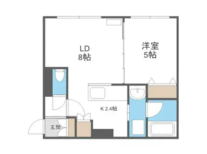 ガレット(1LDK/4階)の間取り写真