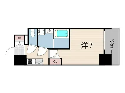 LIVECASA王子公園(1K/2階)の間取り写真