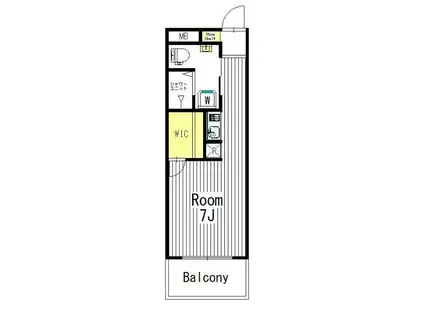 武山ビル(ワンルーム/3階)の間取り写真