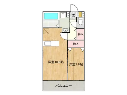 セレストローズ(1LDK/1階)の間取り写真