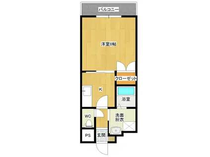 フォレスト・コンフォート(1K/4階)の間取り写真