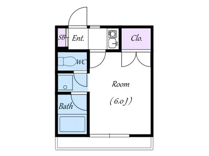 アルファネクスト南行徳第2(1K/1階)の間取り写真