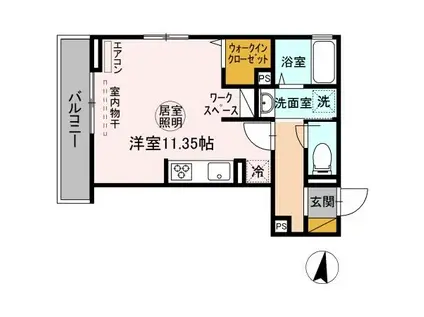 ファインパレスSUWA-IV(ワンルーム/3階)の間取り写真