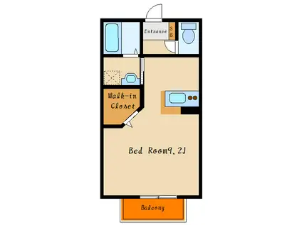 メゾン・ド・アニー(ワンルーム/2階)の間取り写真