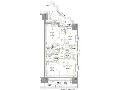 ガーラ・レジデンス平井(3LDK/7階)の間取り写真